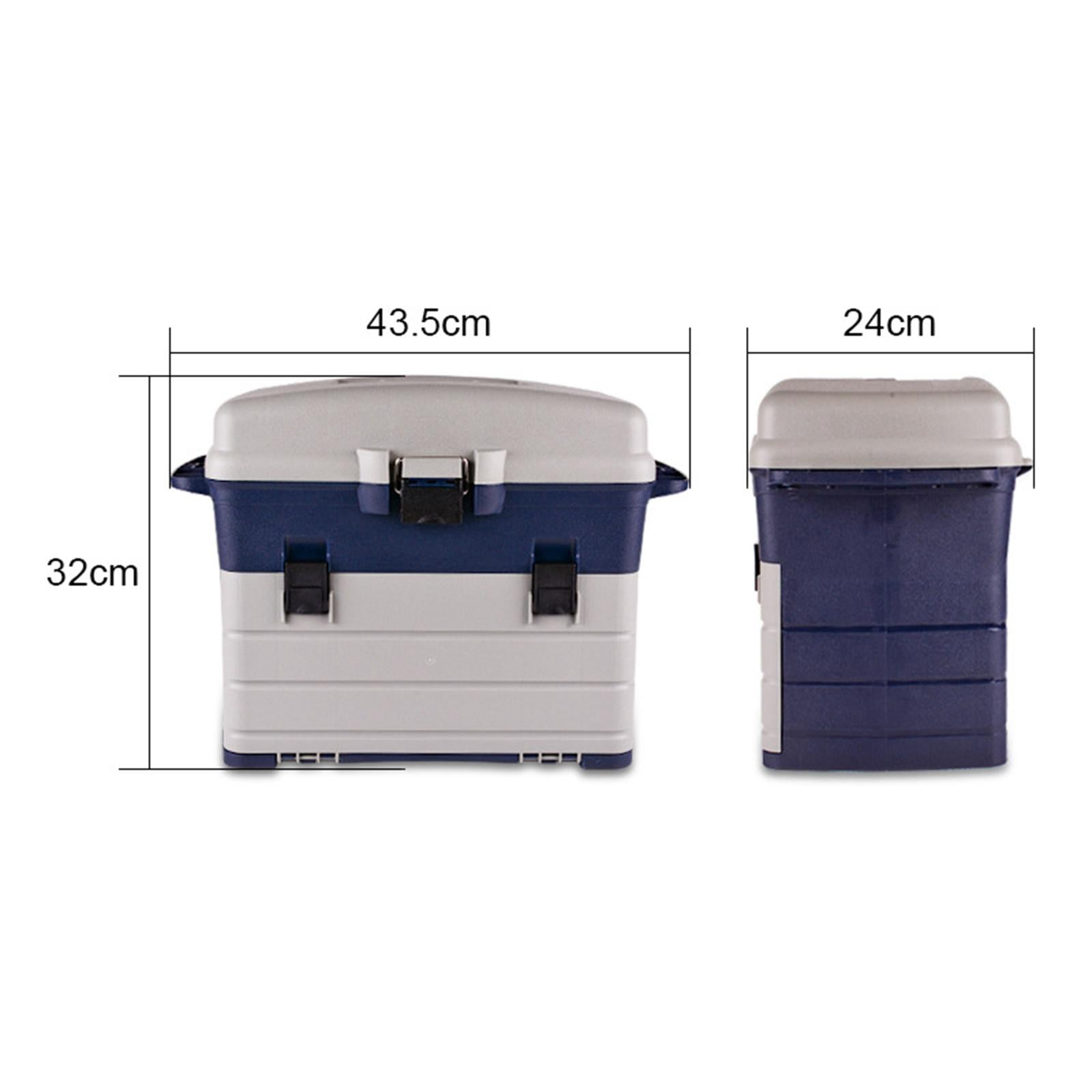 Wswqop Fishing Gear Tackle Box Fishing Box Removable Adjustable Multi Layer Visible for
