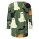 thumbnail image 4 of Heisall Womens Hoodies Halloween Print Round Neck 3/4 Sleeve Loose Fit Tshirts 2025 New Arrival Fashion Tops, 4 of 5