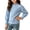 Blue, variant on Toddler Girls Ruffle Bubble Sleeve Top Heart Print Casual Long Sleeve Tee White 1-2 Years