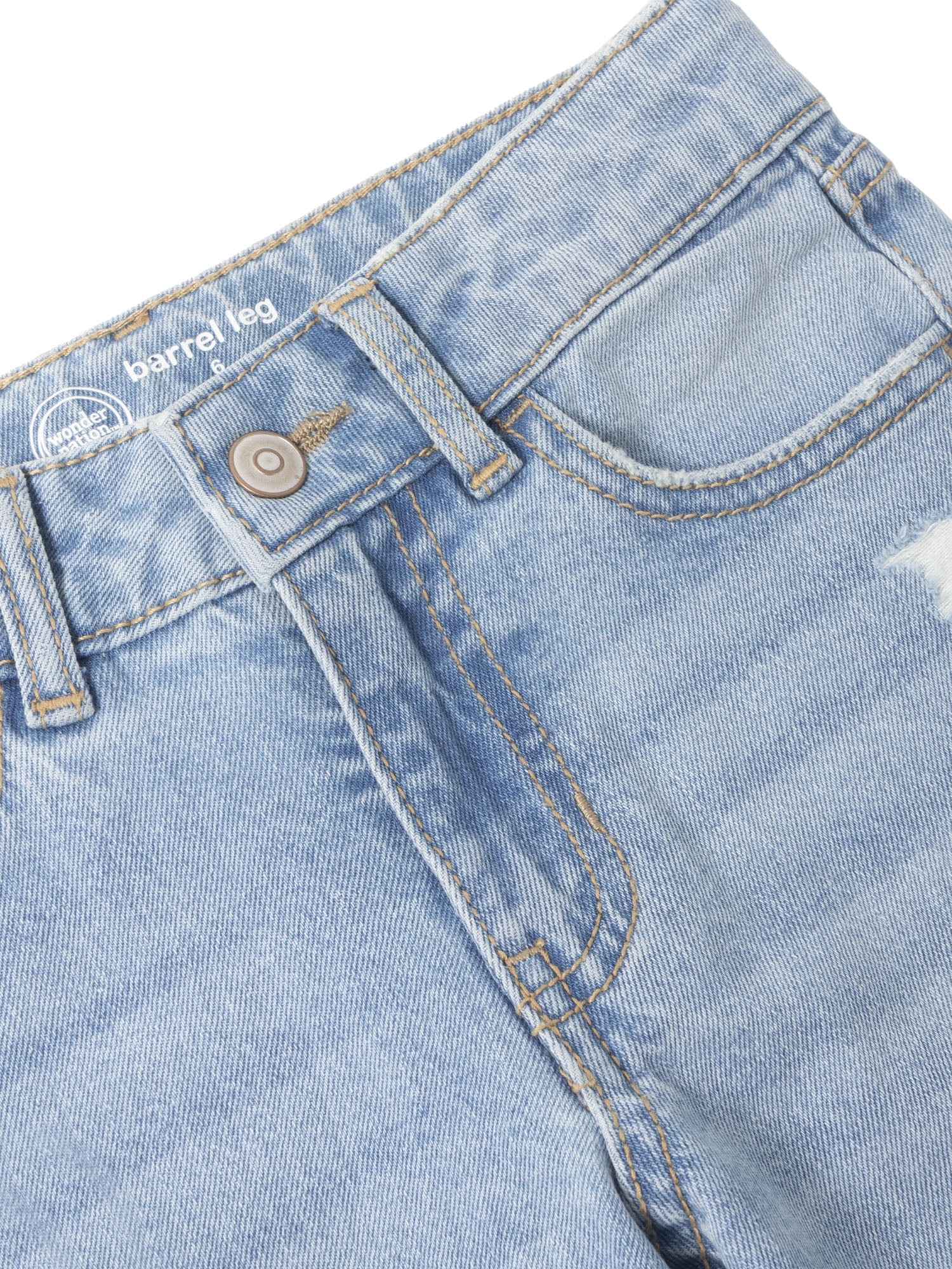 Wonder Nation Girls Barrel Jean, Sizes 5-18