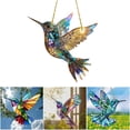 thumbnail image 2 of Colorful Hummingbird Sun Catcher Acrylic Rainbow Bird Wind Chimes Crafts Hanging Decor for All Seasons Home & Garden Decoration, 2 of 8