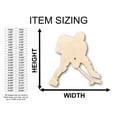 thumbnail image 2 of Unfinished Wood Hockey Player Shape - Craft - up to 46" DIY 18" / 3/4", 2 of 3