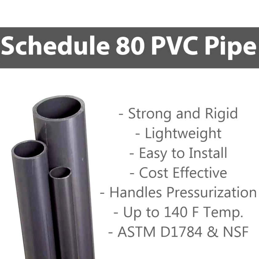 Premium Industrial PVC Pipe Schedule 80 Grey 1 Inch (1.0) - Walmart.com 1 Inch Schedule 80 Pvc Conduit