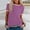 Hot Pink, variant on Women Stripe Print Color Crew Neck Short Sleeve Tops Casual Tee for Women