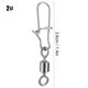 thumbnail image 1 of Giratorio de Pesca, Broche Giratorio 50pcs Giratorio de Pesca de Acero Conector inoxidable de Pesca A Presión Rodamiento Giratorio, 1 of 7