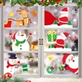 thumbnail image 2 of Pegatinas de ventana de copo de nieve de Navidad para vidrio, calcomanías de Navidad decoraciones vacaciones copo de nieve Santa Claus Reno calcomanías para fiesta kaili Sencillez, 2 of 3