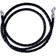 thumbnail image 1 of ORUYROP Twisted Braided Rope Black Leather Cord Chain Necklace 16" 18" 20" 30", 1 of 2