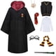 thumbnail image 4 of Uniforme escolar mágico para niños y adultos, disfraz de Slytherin, Ravenclaw, túnica, capa, suéter, bufanda, corbata, varita, disfraz de Halloween, 4 of 5