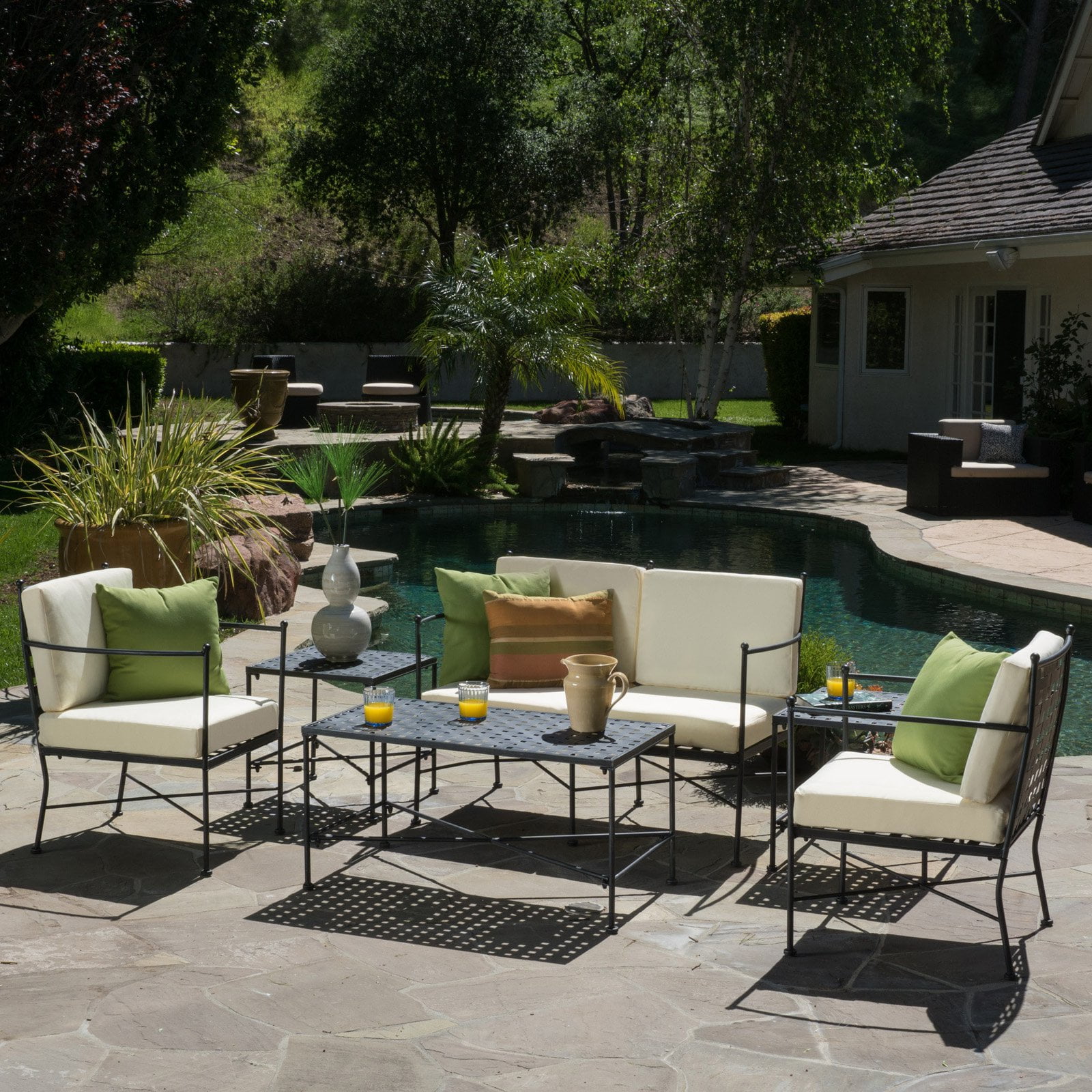 Addison Aluminum 6 Piece Patio Conversation Set Com