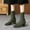 Army Green, variant on Women's Ankle Boots Knit Stretch Sock Boots Pointed Toe Chunky High Heel Solid Color Casual Fashion
