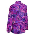 thumbnail image 5 of Psychedelic Hippie Purple Tears Long Sleeve Blouse Woman Streetwear Casual Shirts Summer Oversize Woman Streetwear Clothing Birthday Present, 5 of 7
