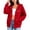 Red, variant on CBASIHI Womens Zip Up Hoodies with Pockets- Drop Shoulder Casual Trendy Fall Long Sleeve Oversized Sweatshirts Light Blue Size S