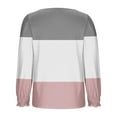 thumbnail image 6 of Zedker Stylish Striped Casual Fall and Winter Thermal Women's Quadrate Neckline Long Sleeve Knitted Sweaters with Elastic Cuffs,Pink,XXL, 6 of 6