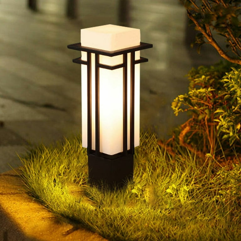 Path Light Black Pillar Lamp