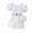 White, variant on KyCheLot Toddler Baby Girls Rompers Stretchy Crewneck Short Sleeve Soft Shorts Jumpsuit 18 Months-6 Years