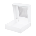 thumbnail image 2 of Easy Popup White Window Bakery Box 10″ x 10″ x 2.5″ - 25 pack, 2 of 2