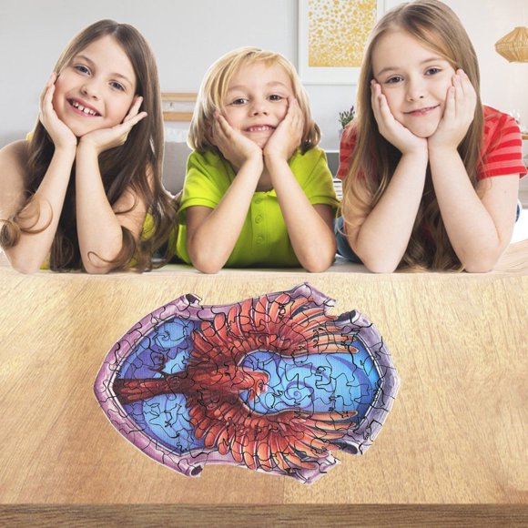 MesaSe Wooden Puzzle Unique Shape Pieces 3D Animal Puzzle Gift for Adults and Kids