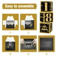 thumbnail image 4 of Cheinxy 18th Birthday Decorations Boxes With Birthday Banner for Men or Boy- 4PCS Black Gold Time To Adult 18th Birthday Balloons Boxes,18 Year Old Party Supplies for Men Boy, 4 of 9