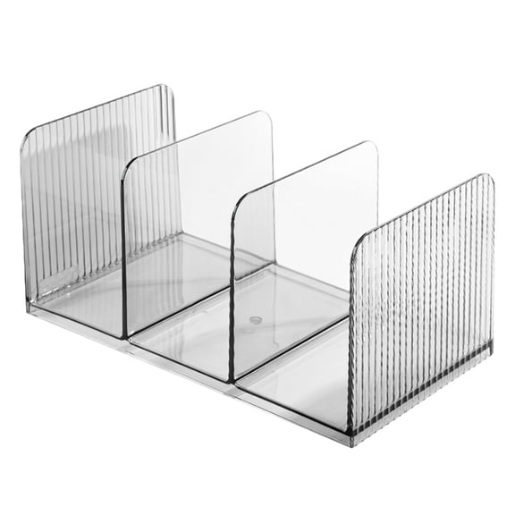 Acrylic Bookend for Shelf 3 Compartments Book End Book Magazine Organiser Stand