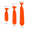 thumbnail image 3 of Solid Coral Red Boy's 8" Clip On Tie Age 0 to 2 Years Old, 3 of 5