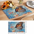 thumbnail image 6 of Vintage Butterfly Placemats Set of 1, White Orange Polka Dot Non-Slip Place Mats Washable Table Mats for Kitchen Dining Table Decorations Indoor/Outdoor, 6 of 9
