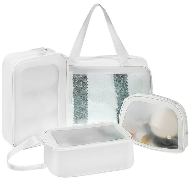 GOOHOCHY 1 Juego de neceser de maquillaje, neceser de viaje, neceser transparente, organizador de herramientas de maquillaje