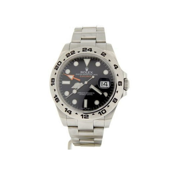 Pre-Owned Mens Rolex Stainless Steel Explorer II 42mm Black 216570