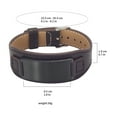 thumbnail image 3 of Metaljc Leather Medical Alert ID Bracelet for Men, Engraved Seizures, Adjustable 6.1-8.1 in, 3 of 4