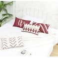 thumbnail image 7 of Decorative Set of 4 Lumbar Throw Pillow Covers 12x20 in for Sofa Couch, Red and White Square Outdoor Accent Pillows Cover Case for Cushions Bed and Living Room Farmhouse Decoration (Red 013050), 7 of 7