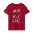 thumbnail image 1 of Camiseta para mujer Tops de verano Camiseta con cuello redondo para caminar Playa Vacaciones Trabajo Mujer SG, 1 of 7