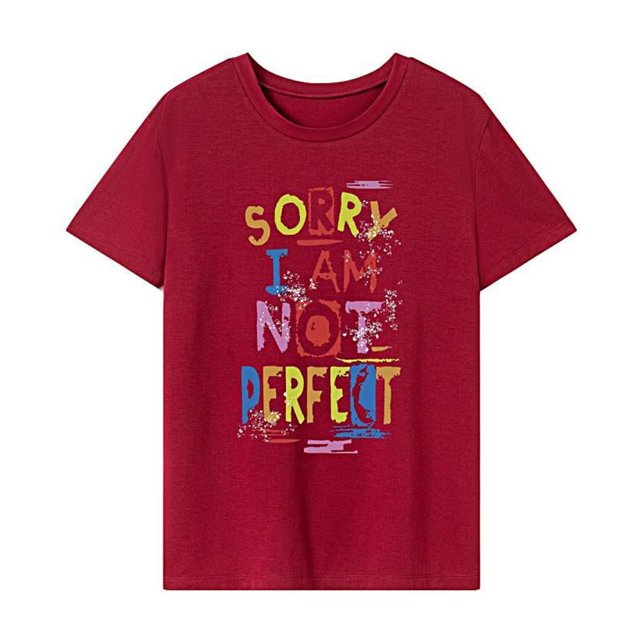 Camiseta para mujer Tops de verano Camiseta con cuello redondo para caminar Playa Vacaciones Trabajo Mujer SG