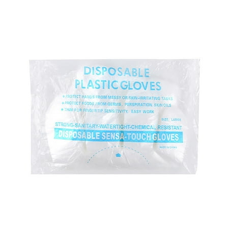 

TKing Fashion Plastic Clear Disposable Glove Garden Restaurant Home Food Tool 50Pc/100Pc/150Pc - Clear