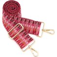 thumbnail image 1 of LAICAIW Grand Bandoulière Réglable Ceinture de Remplacement Style Guitare Sac à Bandoulière Sac à Main Sangle Multicolore en Toile (Grand : 1,97 Pouces(5CM)) (Color30), 1 of 5