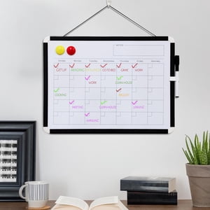Calendrier magnétique White Board, pratique polyvalent mensuel calendrier à sec tableau blanc pour bureau