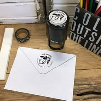 Personalized Round Self-Inking Rubber Stamp - The Allens