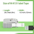 thumbnail image 3 of NineLeaf 4PK Compatible for Brother P-touch M-K131 M-K131s M131 1/2" 12mm Black on Clear Label Maker Tape Refills for PT-45m PT-65 PT-70bm, 3 of 6