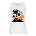 thumbnail image 4 of ZCFZJW Men's Workout Tank Tops Mesh Gym Sleeveless Quick Dry Summer Tropical Palm Tree Print Bodybuilding Shirts Fitness Athletic Muscle Tee White XL, 4 of 5