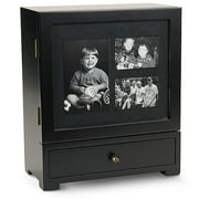 Black Jewelry Box with Photo Frame
