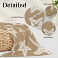 thumbnail image 3 of Beige Brown Starfish Coastal Throw Pillow Cover 16 x 24 Inch Decorative Pillow Cover Nautical Summer Ocean Abstract Art Lumbar Pillowcase Seasonal Rectangle Cushion Case for Couch Sofa Bedroom, 3 of 9