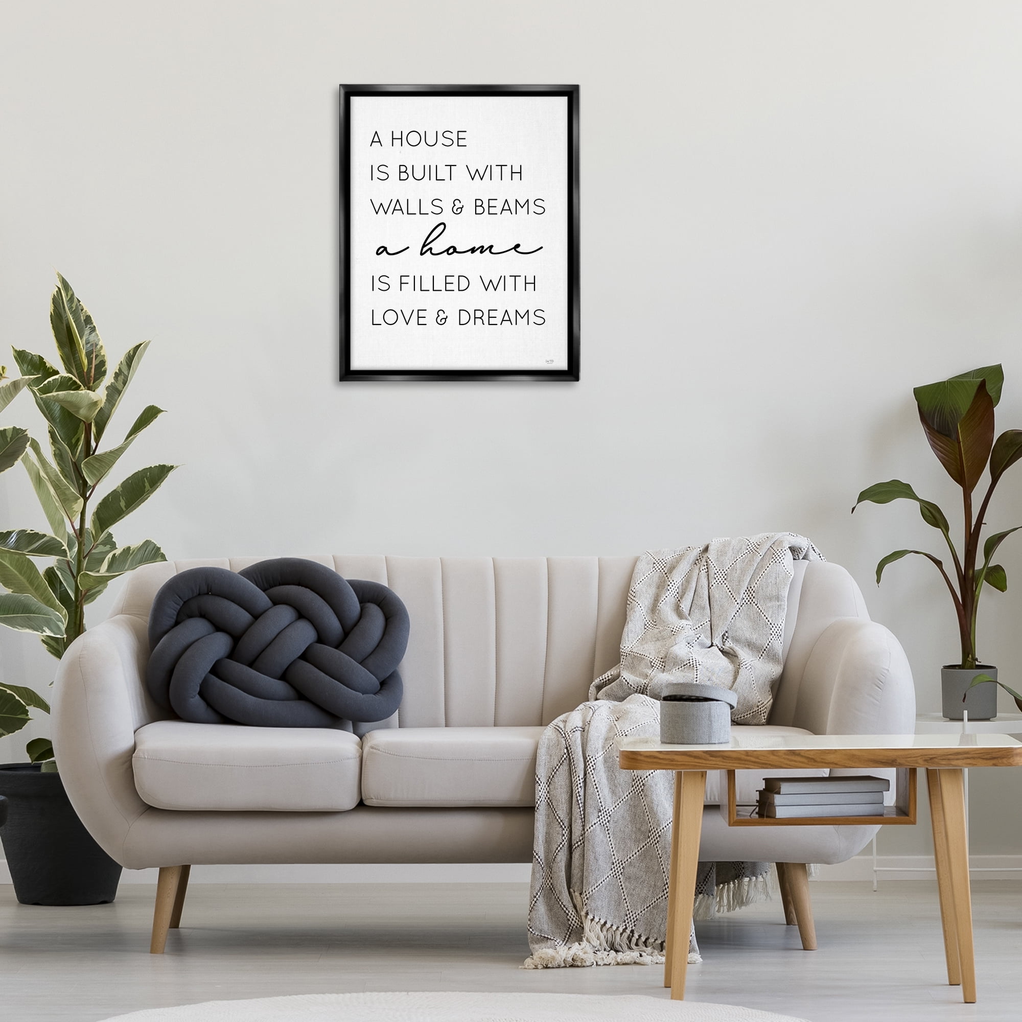 Stupell Industries Love & Dreams Sentiment Typography Painting Black Floater Framed Art Print Wall Art, 25 x 31