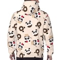 thumbnail image 7 of Kdxio Panda Ice Creams Donuts Print Mens Casual Hooded Collar Drawstring Hoodies Pullover Sweatshirts Casual Long Sleeve Shirts-3X-Large, 7 of 7