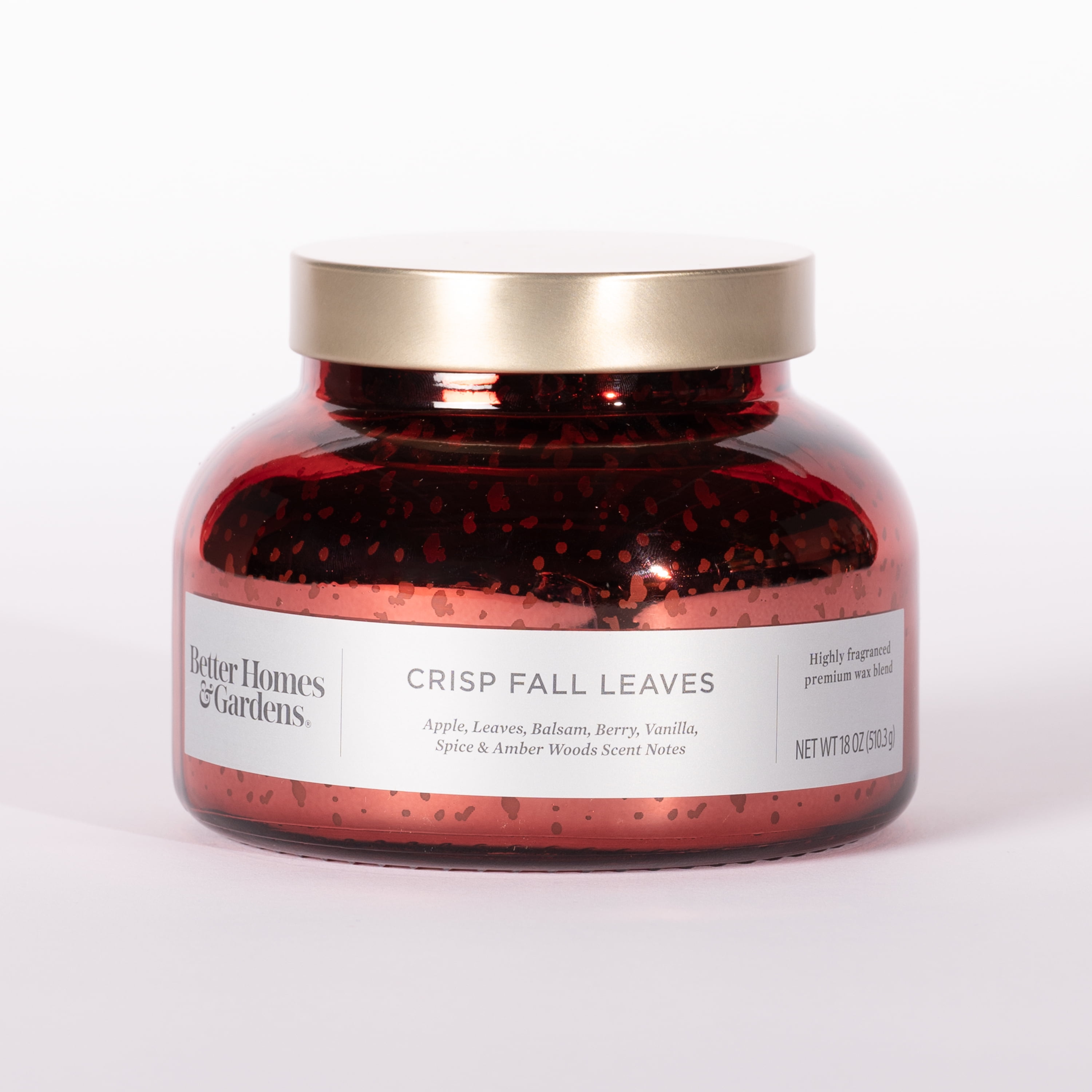 Better Homes & Gardens 18oz Crisp Fall Leaves Mercury 2Wick Jar Candle