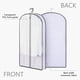 thumbnail image 5 of Bolsa para ropa para almacenamiento en armario y viaje | Funda para traje plegable de tela no tejida con ventana transparente | Protector transpirable para ropa colgada como trajes, vestidos, 5 of 6