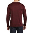 thumbnail image 2 of Mafoose Men's Long Sleeve PosiCharge Electric Heather Tee Deep Red-Black Electric 4X-Large, 2 of 5