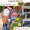thumbnail image 6 of ZIATUBLES Clear Backpack, Heavy Duty Fabric & PVC Transparent Bookbag 17 Inch with Leopard Bunnies Print, Large Capacity See Through Bag for School Travel Security, 6 of 7