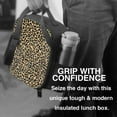 thumbnail image 6 of Zufioo Leopard Print Insulated Lunch Bag,600D Polyester Oxford Fabric, Leakproof & Reusable Lunch Tote, Adjustable Shoulder Strap,Food Freshness Keeper with Utensils, 6 of 7