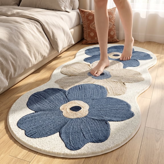 shihaoyuan Cute Rug for Bedroom & Bathroom, Washable Graphic Runner Rug, Soft Non-Slip Accent Mat, 1 Pack