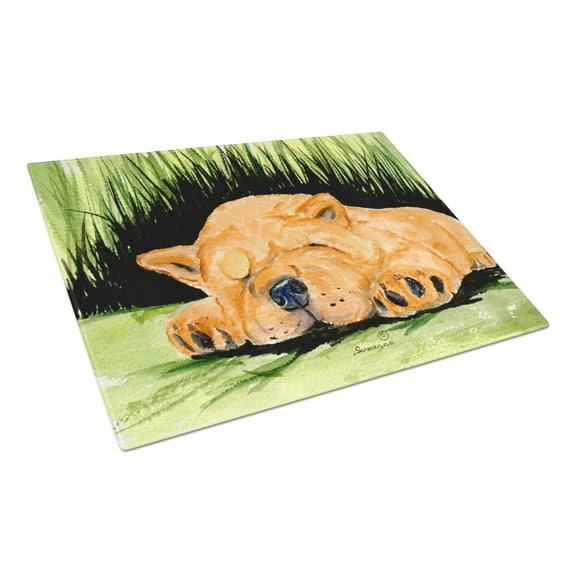Caroline's Treasures SS8526LCB Chow Chow Glass Cutting Board Large, 12H x 16W, multicolor