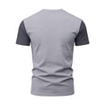 thumbnail image 4 of LIIPEE Mens T-Shirts Father'S Day Gifts Summer Casual Color Block V-Neck Set-In Short Sleeve Pullover Male Regular Fashion Comfortable Breathable Soft Daily Versatile Tee Tops With A Pocket,XXXL, 4 of 8