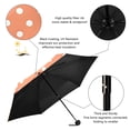 thumbnail image 4 of White Polka Dots Umbrellas for Sun Auto Open Close UV50+ Waterproof 5-Fold Compact Fiberglass Frame, 4 of 6